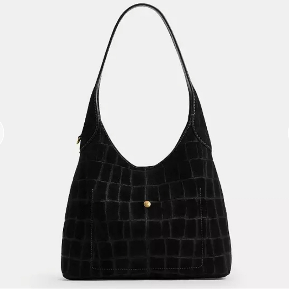 NWT Coach Brooklyn 28 Croc Embossed Suede - Picture 12 of 16